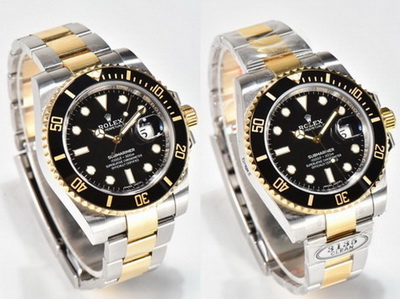 Comparison of Authentic and Replica C Factory Rolex SUBMARINER 41mm m126613ln-0002 3235 Movement Watch