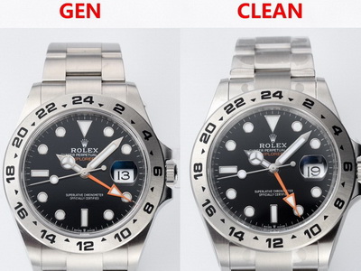 Comparison and review of the C Factory Rolex EXPLORER 2 (226570-0002) 1:1 replica watch versus the genuine article