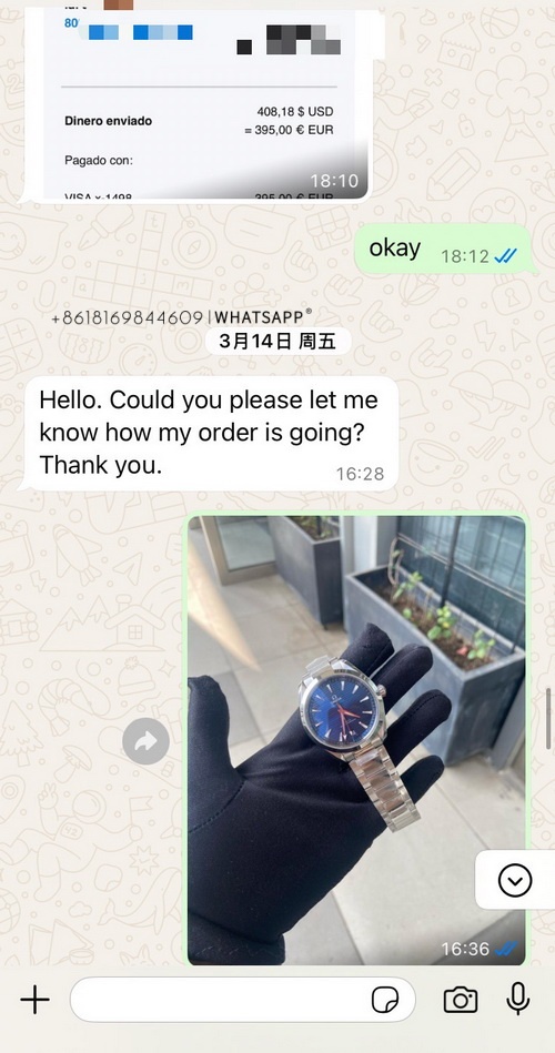 The replica watch of Omega Seamaster 150M 220.10.41.21.03.001 purchased by European customers. 第2张