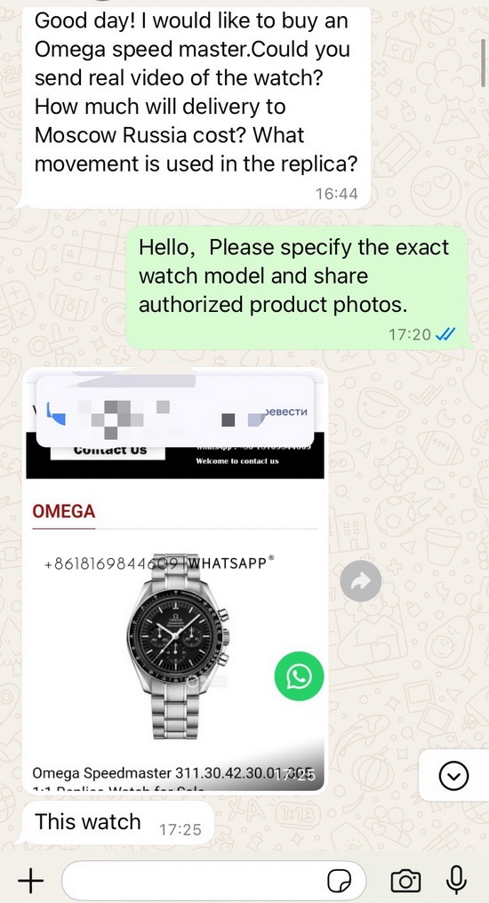 Omega Speedmaster (Manual Movement) Replica Watch Purchased by a Customer from Russia 第1张