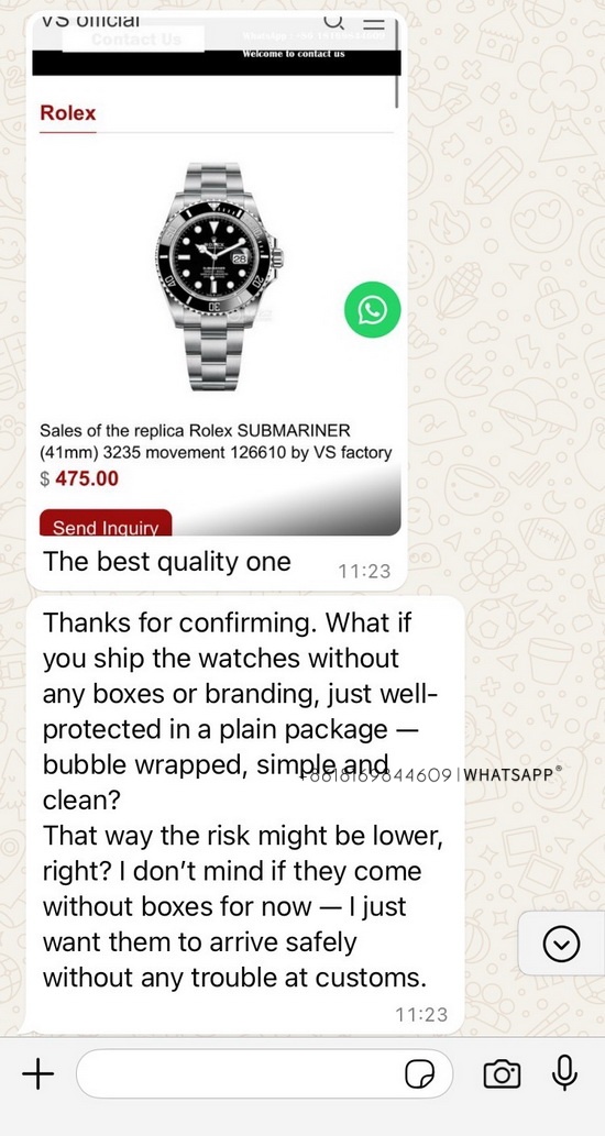 Transaction records of 4 replica watches purchased by an old customer from the United States 第2张