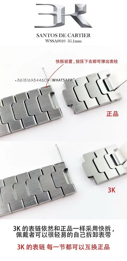Super Clone SANTOS DE CARTIER 1:1 Replica Watch Review 第6张
