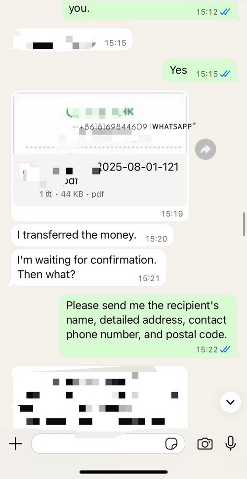 Transaction record for Rolex model M126610LN-0001 purchased by a Russian customer 第2张