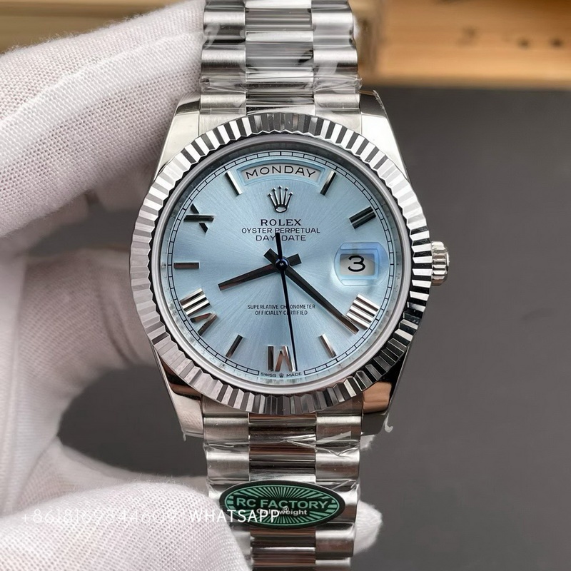 Rolex Day-Date M228236-0012 (Ice Blue Dial) Super Clone Watch for Sale 第1张