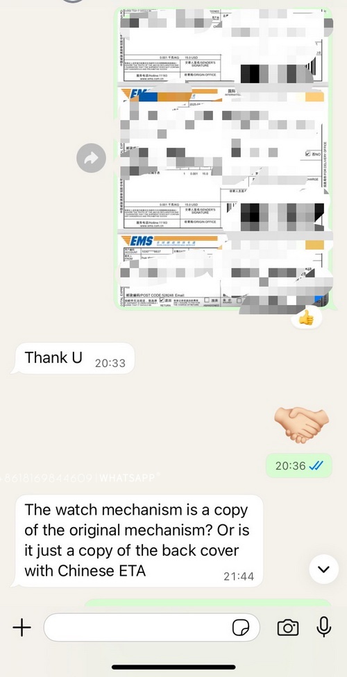 Transaction record of Omega Seamaster 600 purchased by a Russian customer 第5张