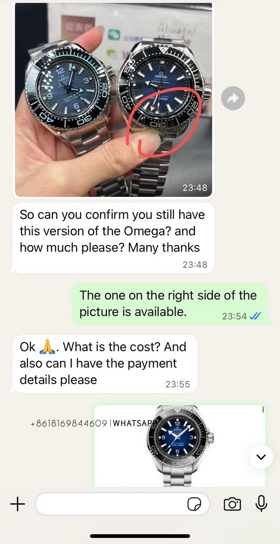 Purchase record of Omega ULTRA DEEP 6000-meter watch by an old customer from the UK 第1张