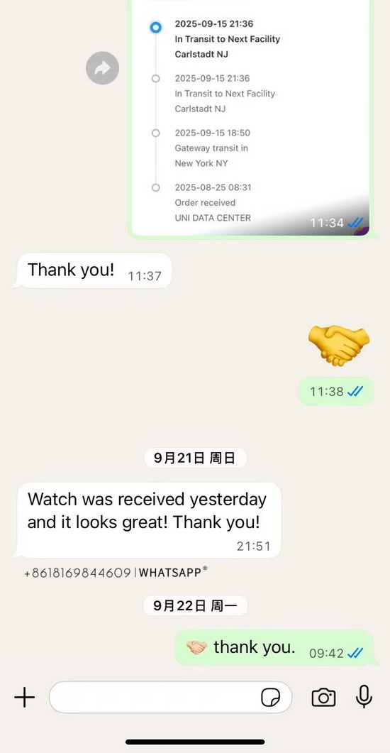 Transaction records of Rolex Yachtmaster replica watches purchased by users from the United States 第5张