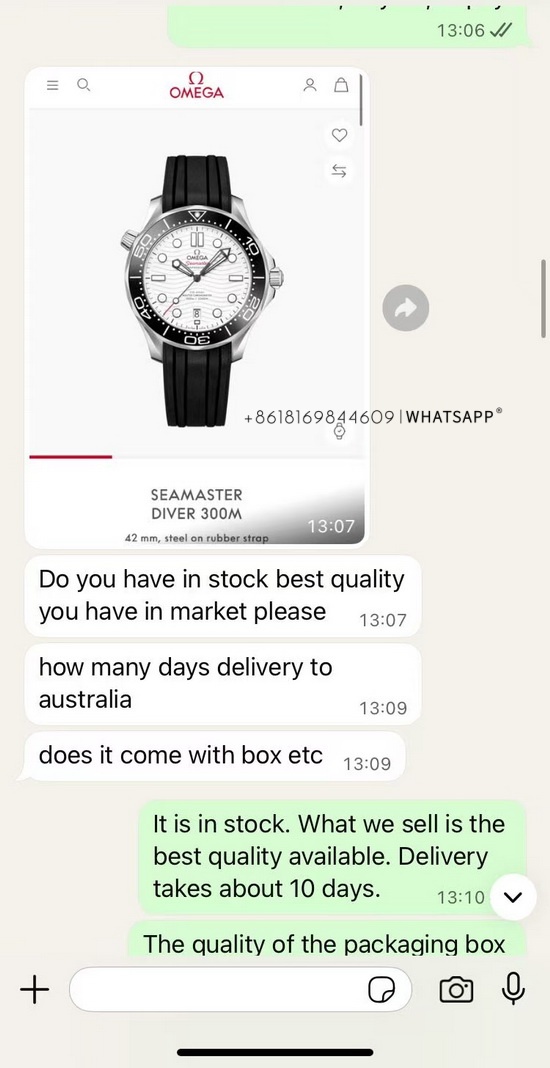 Purchase record of Omega Seamaster 300 for an Australian buyer 第1张
