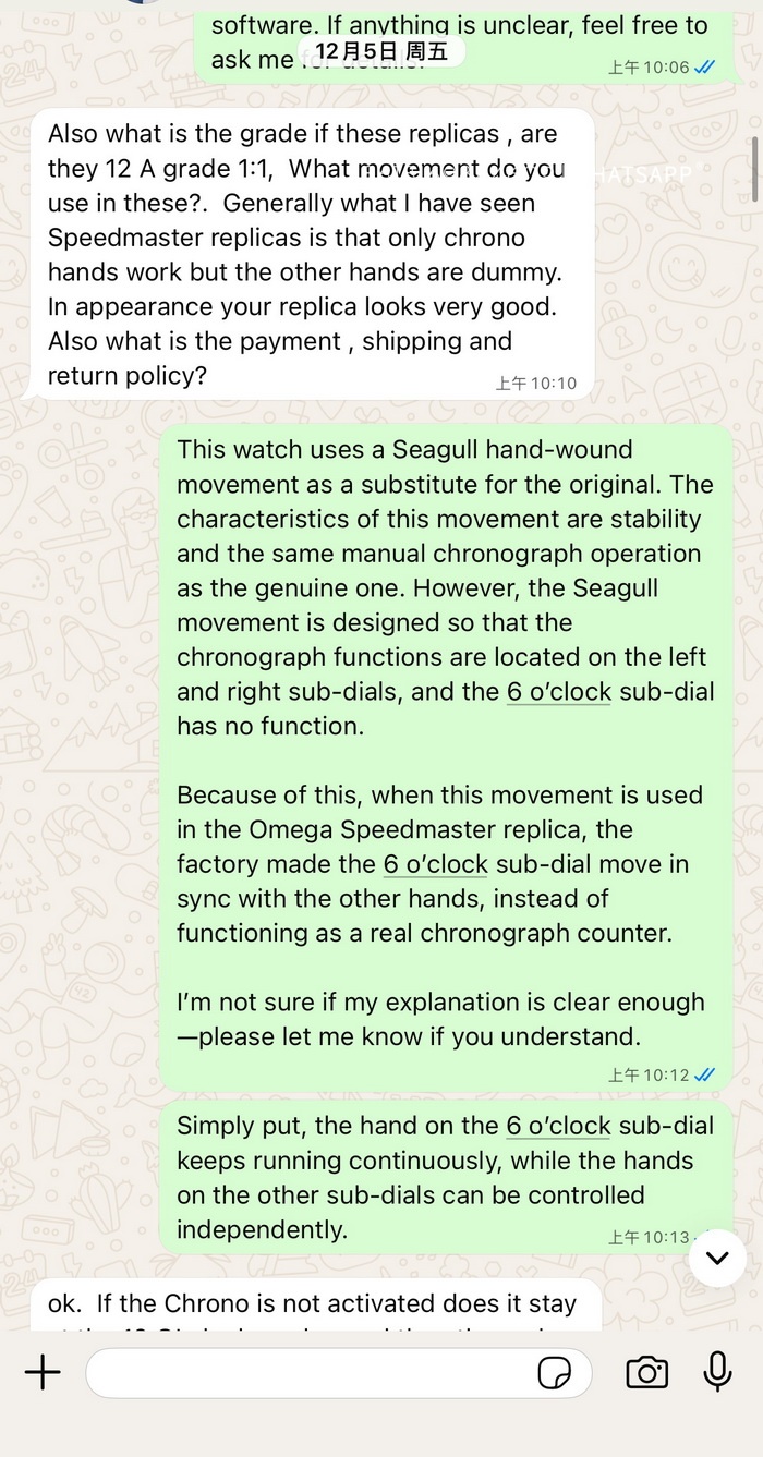 Purchase record of the Rolex Daytona 4132 replica watch purchased by an old customer from the United States 第2张