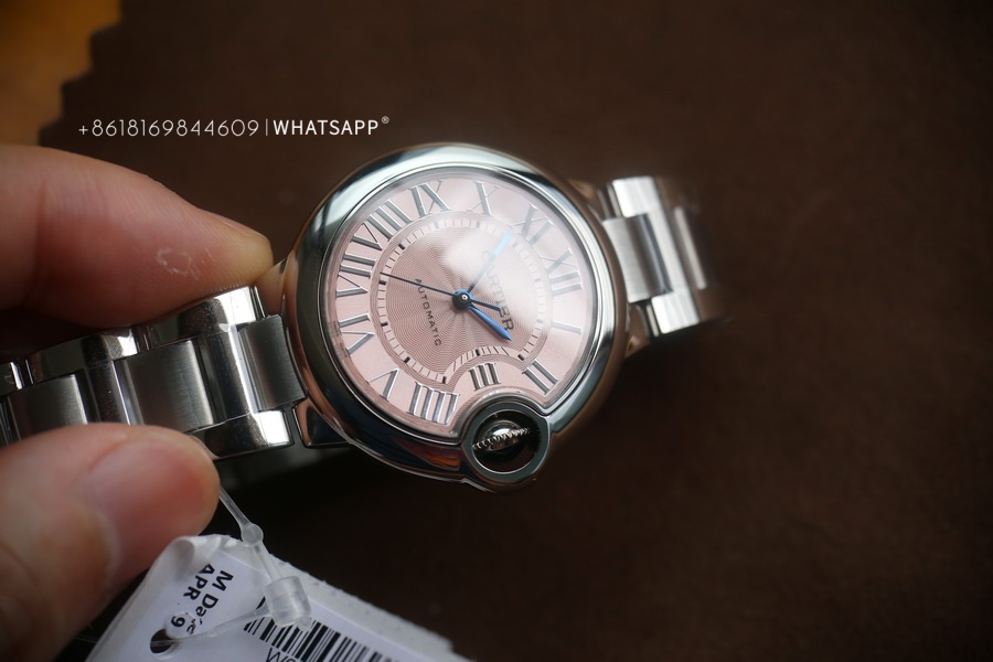 Top Quality Replica BALLON BLEU DE CARTIER W6920100 33mm (Pink) Watch for Sale 第6张