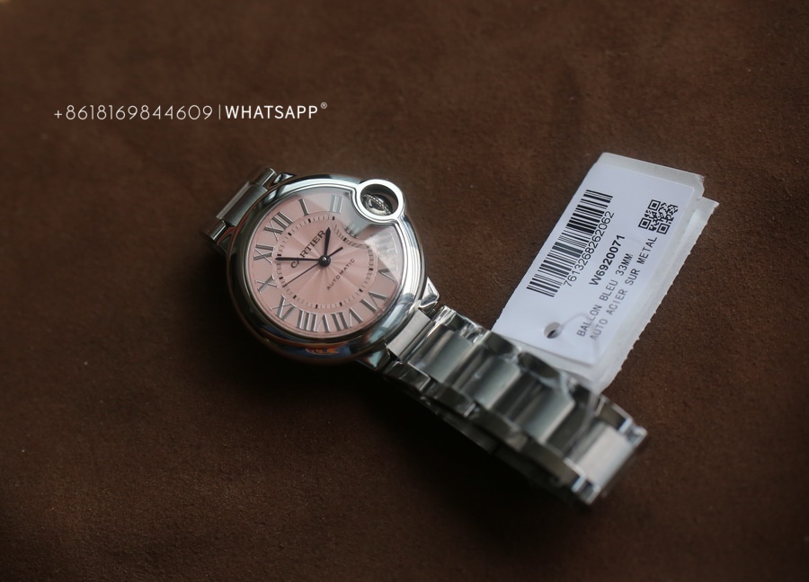 Top Quality Replica BALLON BLEU DE CARTIER W6920100 33mm (Pink) Watch for Sale 第7张