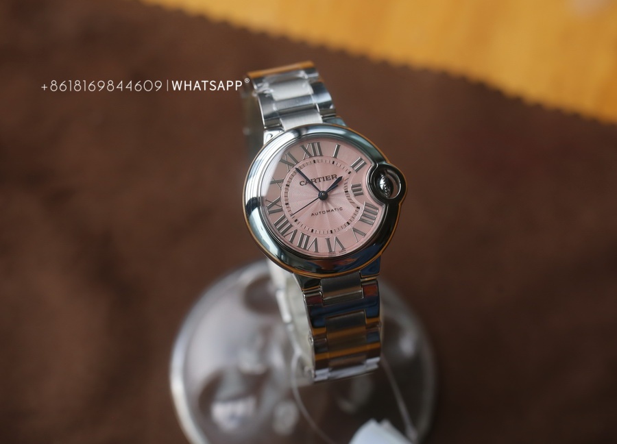 Top Quality Replica BALLON BLEU DE CARTIER W6920100 33mm (Pink) Watch for Sale 第1张