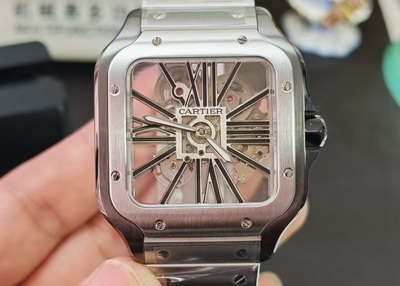 Super Clone Cartier Santos WHSA0014 Replica Watch vs. Genuine Review