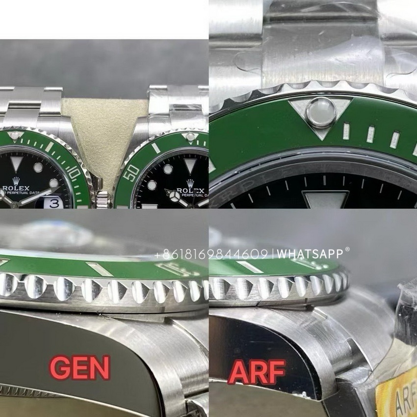 Rolex Hulk Submariner 116610LV Green Dial Replica vs Genuine Watch Review 第2张