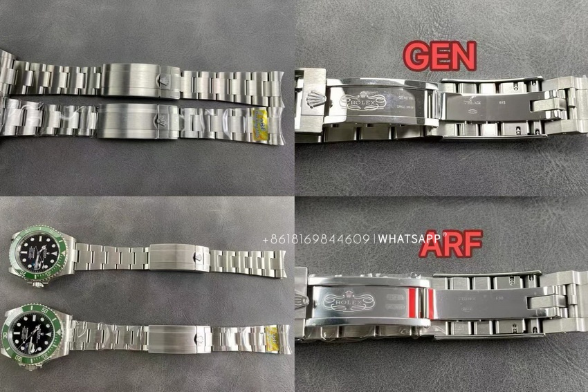 Rolex Hulk Submariner 116610LV Green Dial Replica vs Genuine Watch Review 第9张