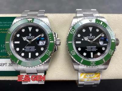 Rolex Hulk Submariner 116610LV Green Dial Replica vs Genuine Watch Review